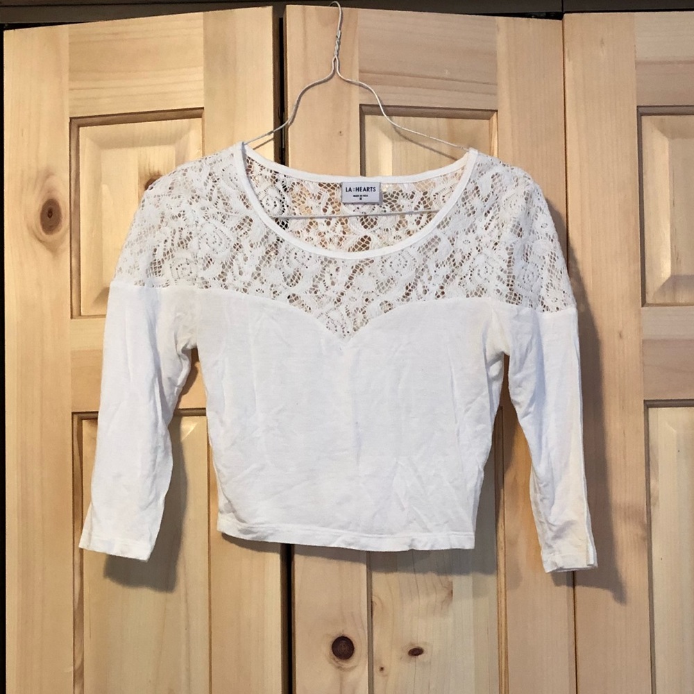 White lace crop top🎀💕🛍